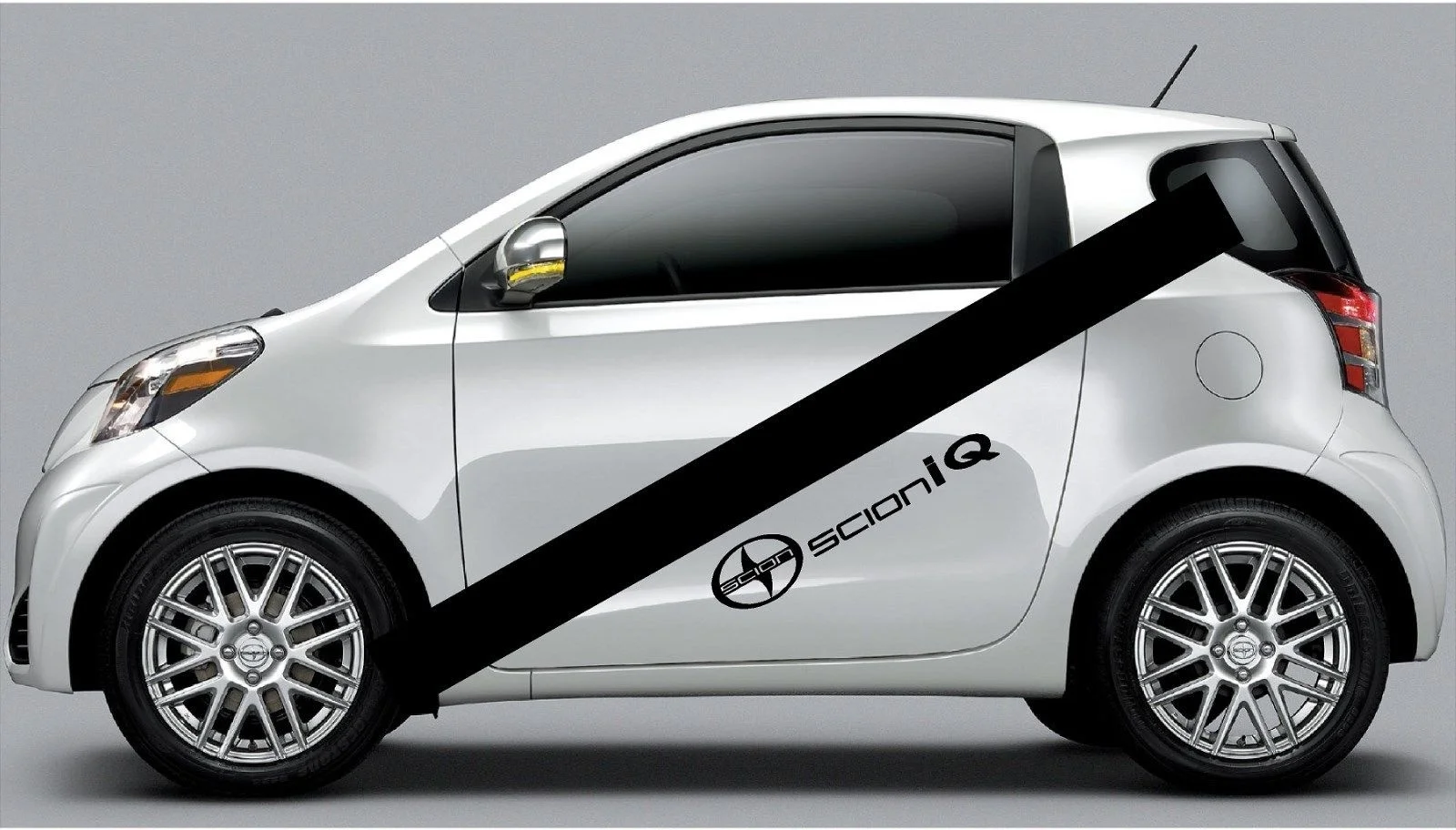For Scion IQ Decal Graphics Set Of(2) Racing Side Stripes With Scion IQ Logo