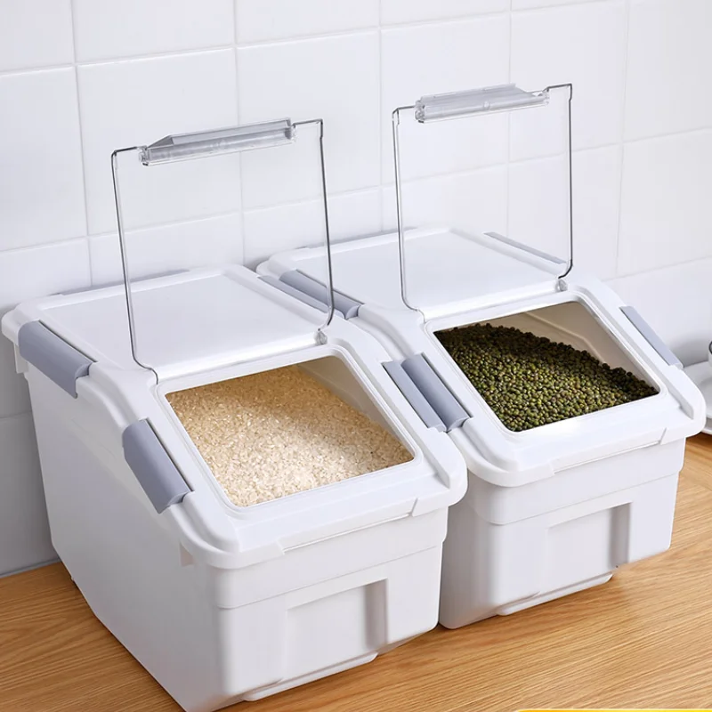 Вместительное герметичное ведро для риса с защитой от насекомых бытовое