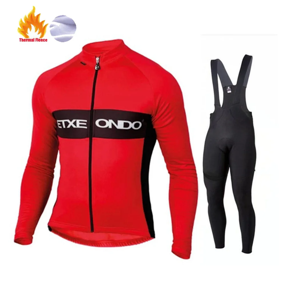 Etxeondo, длинный рукав, Джерси для велоспорта, одежда для горного велосипеда, Зимняя Теплая Флисовая одежда, велерклединг, комплекты для зимы