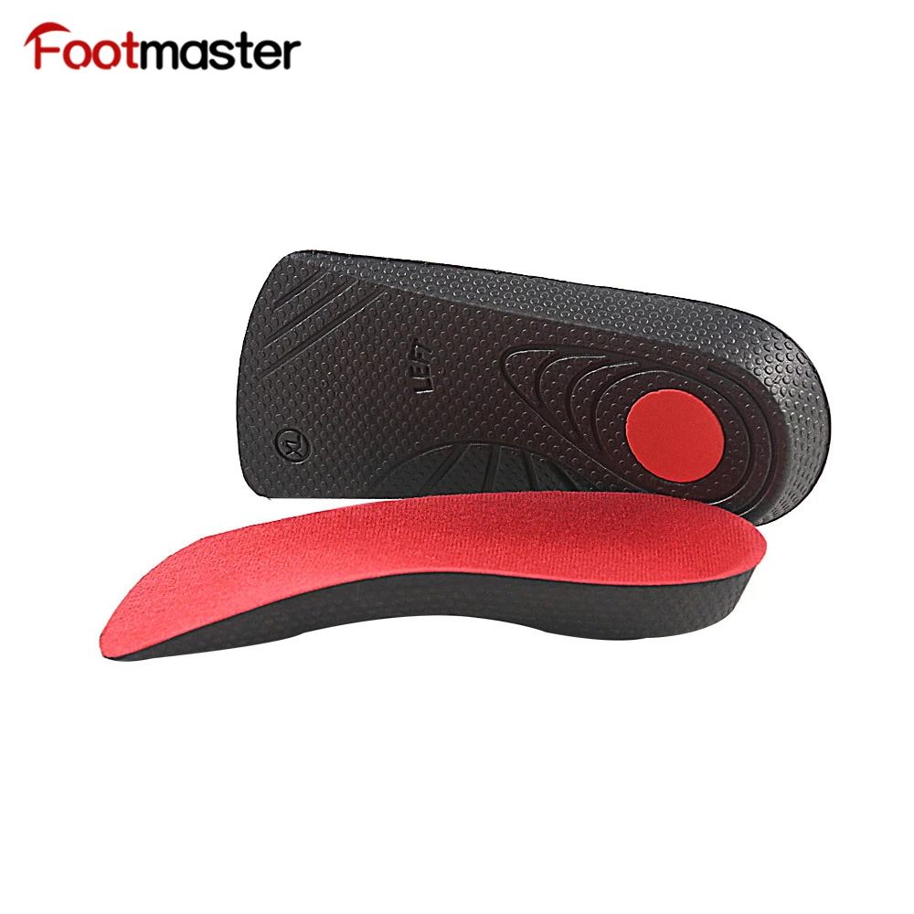 

FootMaster Increasing Half Insole Invisible Heighten Heel Insert Sports Shoes Pad Taller Height Increase Inserts Soles