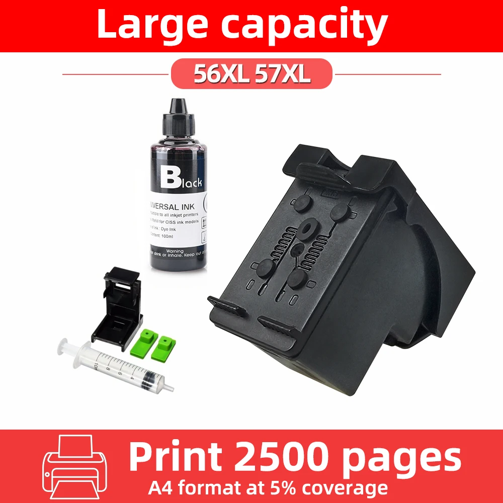 56XL 57XL Ink Cartridge Compatible for HP 56 57 XL PSC 1311 1315 1350 1350v 2110 2175 2175v 2179 2210 2410 2510 Printer color ink Ink Cartridges