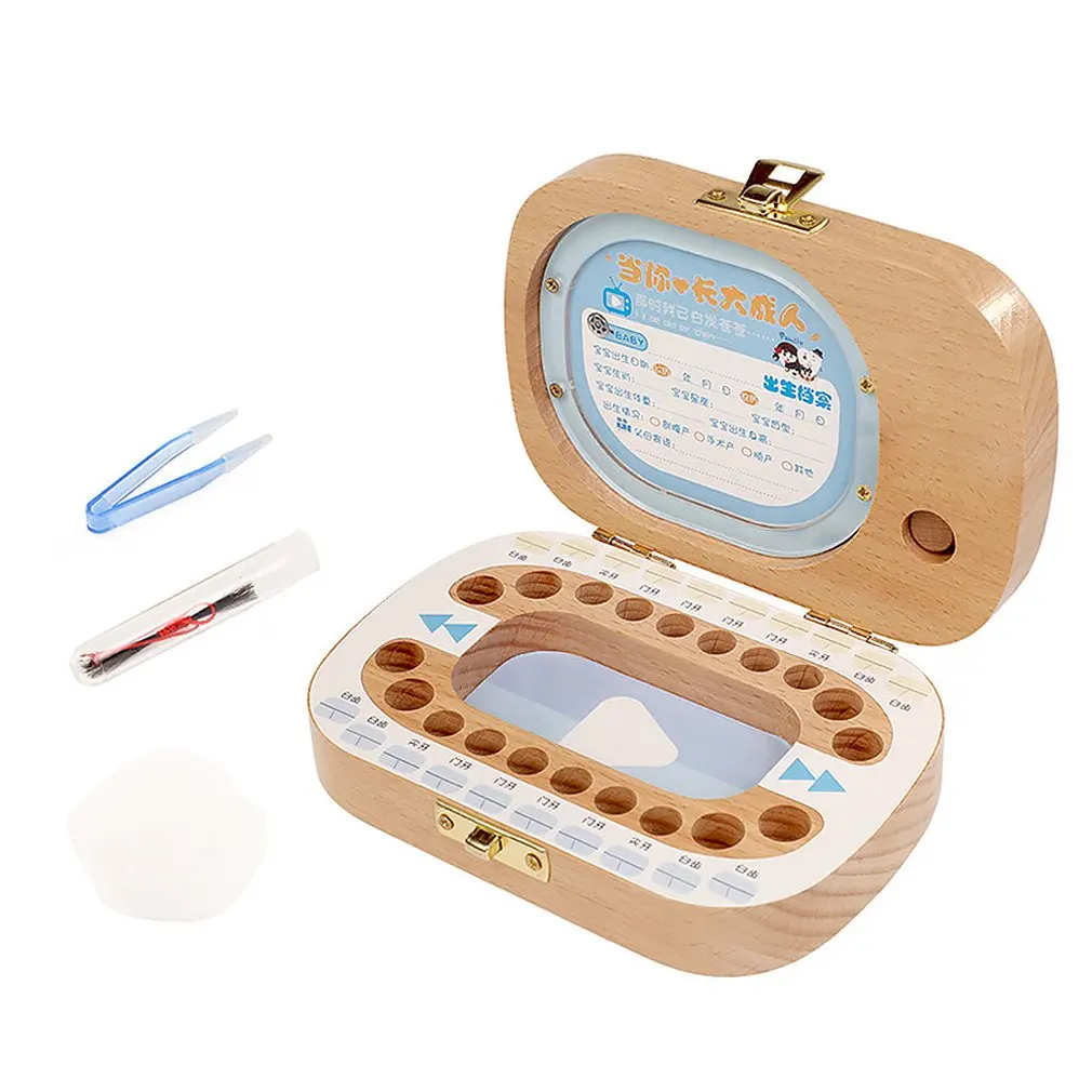 Caixa de Madeira Crianças Decídua Caixa Comemorativa Menina Substituído Dente Coleção Menino tv Salvar Memorial Mod. 184559 5 Brinquedos p/ areia e praia