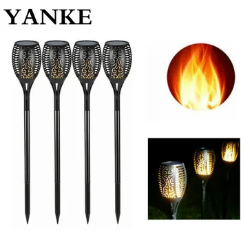 

YANKE LED Solar Flame Light Garden Decoration Flickering Torch Landscape Lawn Lamp Path Lighting Garden Decoration Dropshipping
