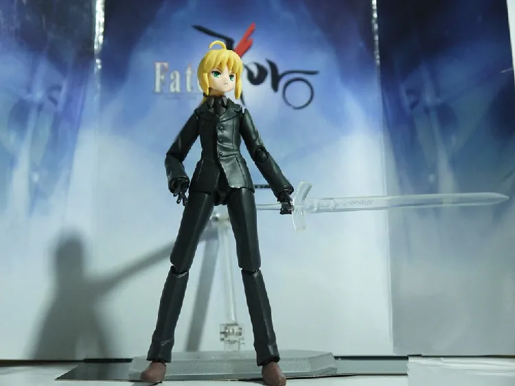 Игрушек Figma 126 судьба костюм для косплея персонажа аниме «Судьба: ночь схватки»/Fate zero saber Лагуна черный костюм передвижной Гараж Комплект