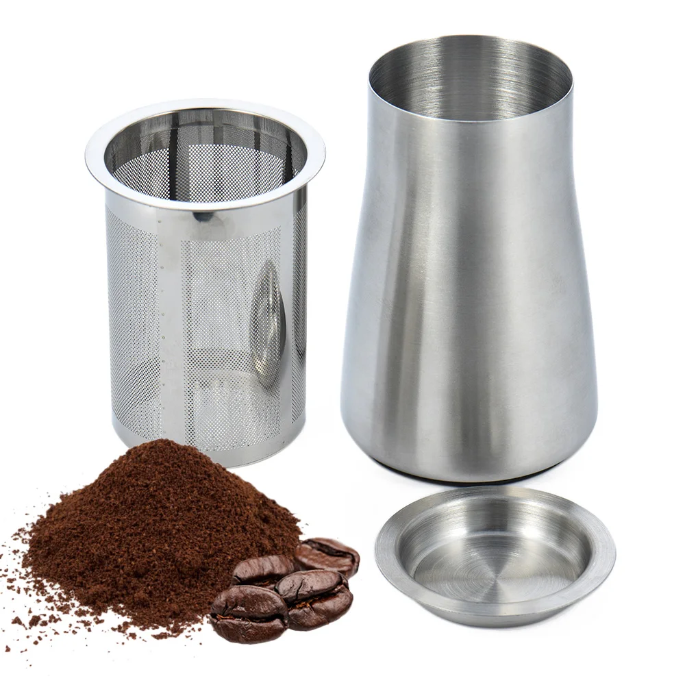 Silver Pawaca 304, нержавеющая сталь, сито для порошка, фильтр для муки, чашка, измельчитель, сито для кофе, сито, Кухонный Дуршлаг-сито, инструменты - Цвет: Silver