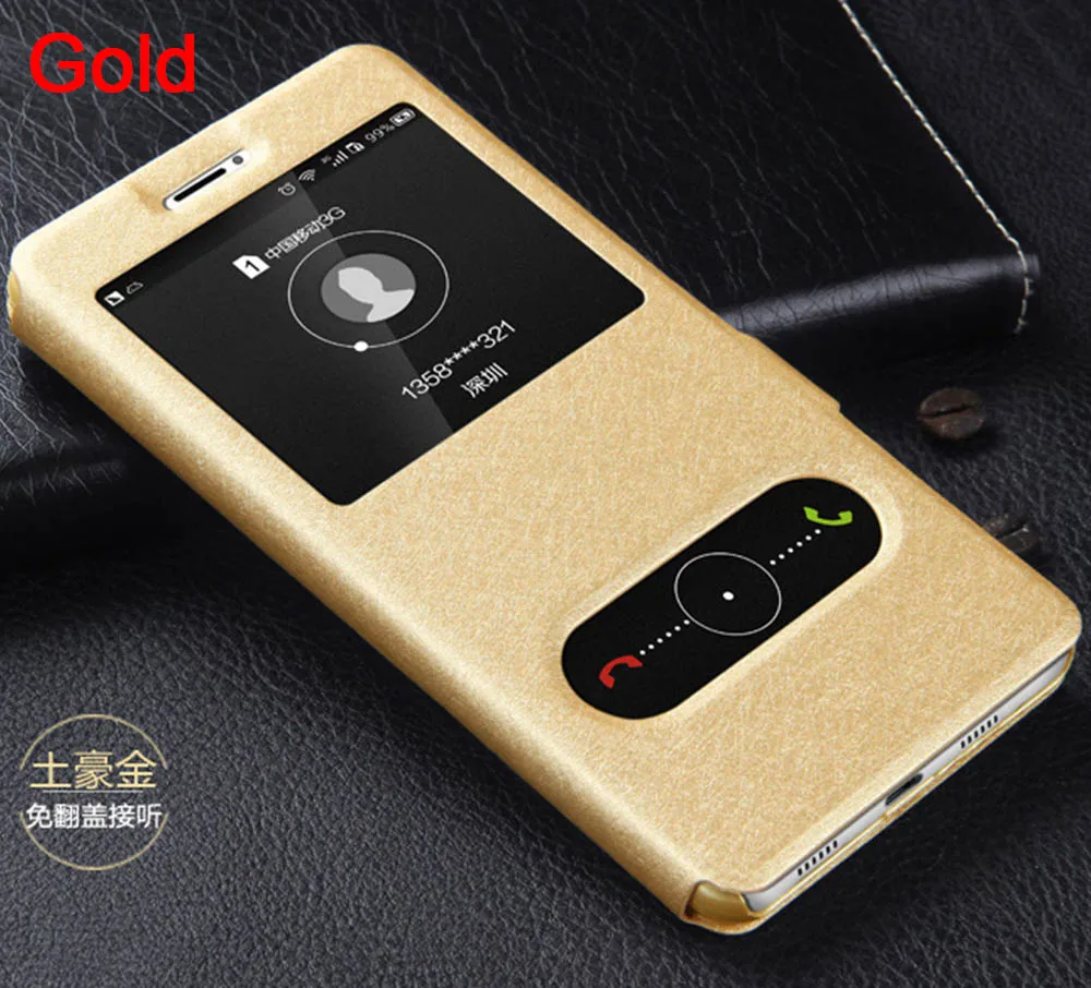 Huawei P7 P8 P9 P10 Lite Plus с шёлковым рисунком Кожаный чехол для Huawei Honor 7, 8, 9, 5X 6X 7I Nova 2 Plus Mate 7 8 9 Y3 Y5 Y6 ii - Цвет: Gold