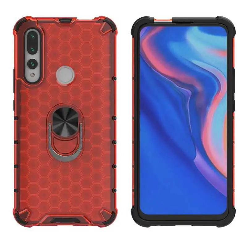 

Honor 9X Case Ultra Thin Transparent Silicon Phone Case For Huawei Honor 9X 9 X Magnetic Metal Finger Ring Protection Back Cover