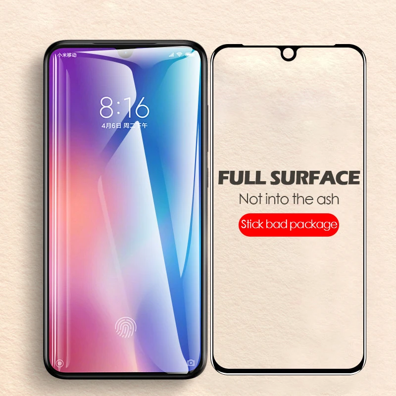 Полное клеевое закаленное стекло KEYSION для Xiao mi Red mi Note 8 7 6 Pro mi 9T 9SE 8Lite Pocophone F1 A2 A3 Lite Red mi 7 Защита экрана