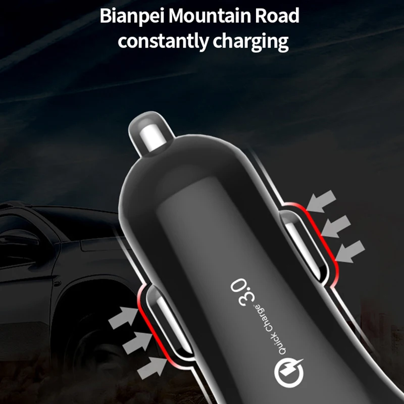 QC3.0 автомобильное зарядное устройство 4 USB 2.4A адаптер Быстрая зарядка прикуриватель для Iphone samsung Android мобильный телефон автомобильный универсальный