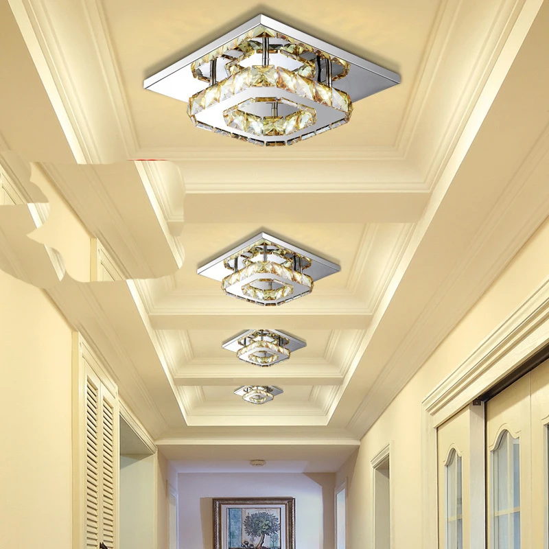 Светодиодный потолочный светильник лампа с кристаллами E27 для гостиной и