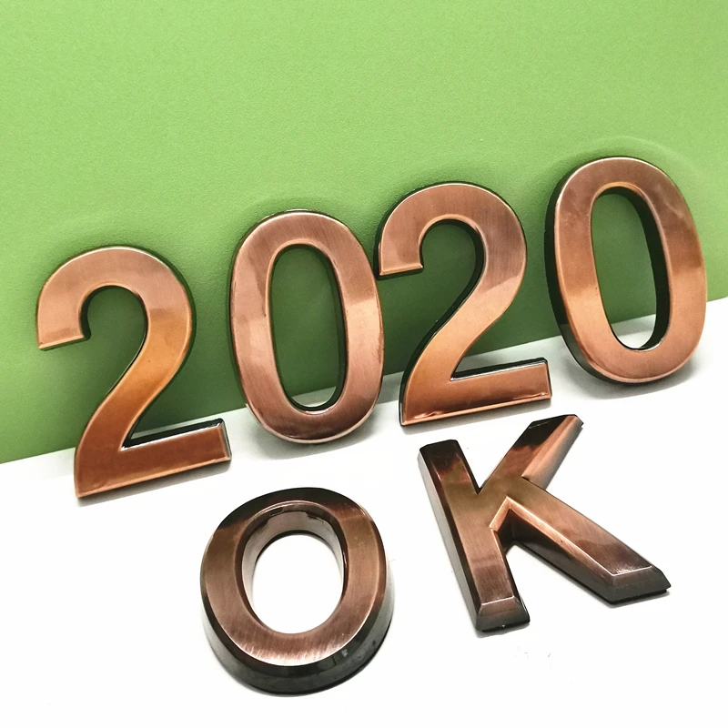 50 мм 0123456789A Z Wonzeal современный бронзовый цвет таблички номер дома отеля адрес