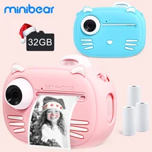 Children Camera Toys Minibear Girl Kids for 1080P Birthday-Gifts Boy