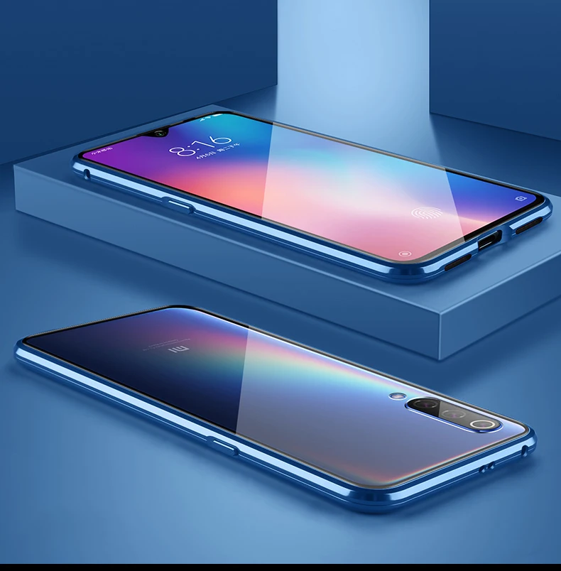 Магнитный адсорбционный металлический чехол для Xiaomi mi 9 SE 8 lite F1 9T CC9E A3 для Red mi Note 7 5 6 Pro 7A 6A K20 защитное стекло