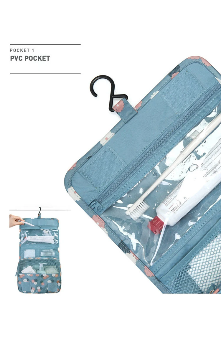 3 шт. портативный многофункциональный макияж сумка большой емкости крюк сумка для хранения водонепроницаемый мыть косметический мешок