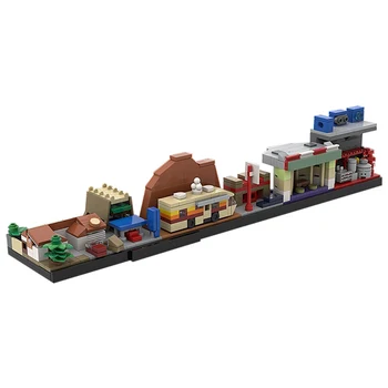 

427Pcs MOC Street View Skyline Architecture Bricks DIY Small Particle Building Block Stem Toy For Children Educational Toys Gift