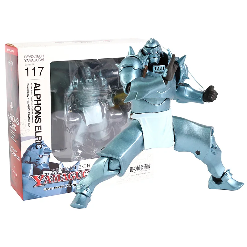 REVO117 box Полностью металлический Алхимик Альфонс Элрик Revoltech Yamaguchi фигурка Коллекционная модель игрушки - Цвет: REVO117 box