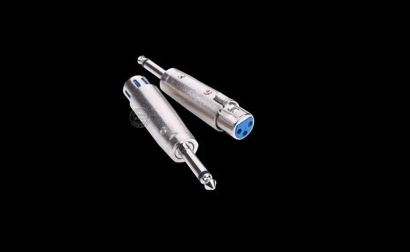 6,5 Мужской к Cannon XLR Женский Моно адаптер серебро для микрофона, аудио оборудования