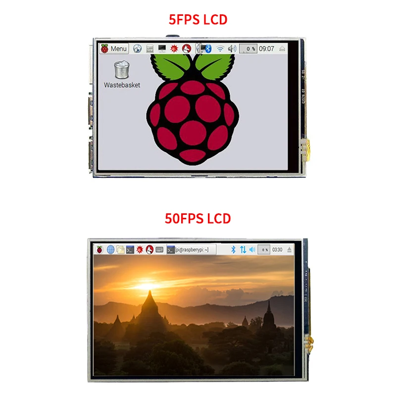 Raspberry Pi 4 Модель B+ 3,5 дюймовый сенсорный экран+ акриловый чехол+ блок питания+ sd-карта+ радиатор для Raspberry Pi 4B