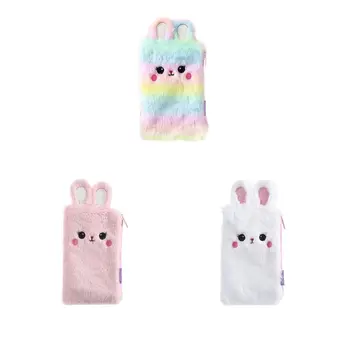 

Portable Plush Pencil Pen Case Cosmetic Bag Makeup Cute Coin Pouch Zipper Purse