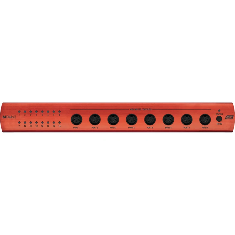 ESI M8U eX 16포트 USB 3.1 Gen 1 MIDI 인터페이스(USB 허브 포함) 16개 전문 MIDI 포트