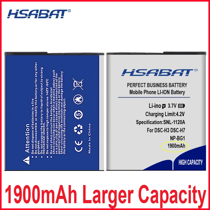 HSABAT 0 цикл 1900 мАч фотоаккумулятор для Sony Cyber-Shot NP-BG1 DSC-H3 DSC-H7 DSC-H9 DSC-H10 DSC-H20 DSC-H50 |
