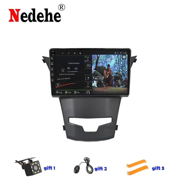 Головное устройство для автомобиля 9 &quotAndroid 0 4G 64G Octa Core DVD GPS радио головное SsangYong New
