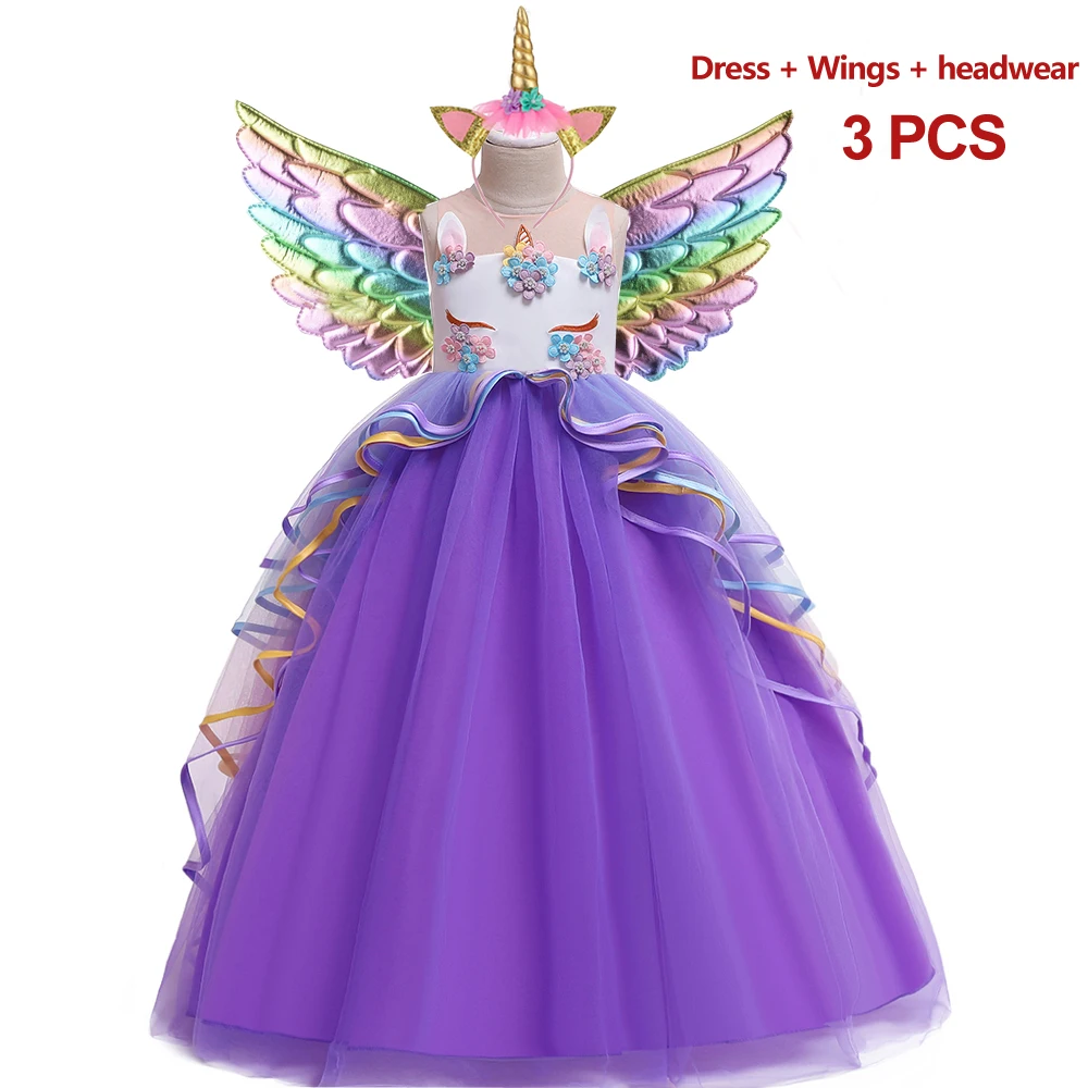 Ripley - VESTIDO DE NIÑA UNICORNIO PARA FIESTA CUMPLEAÑOS ELEGANTE