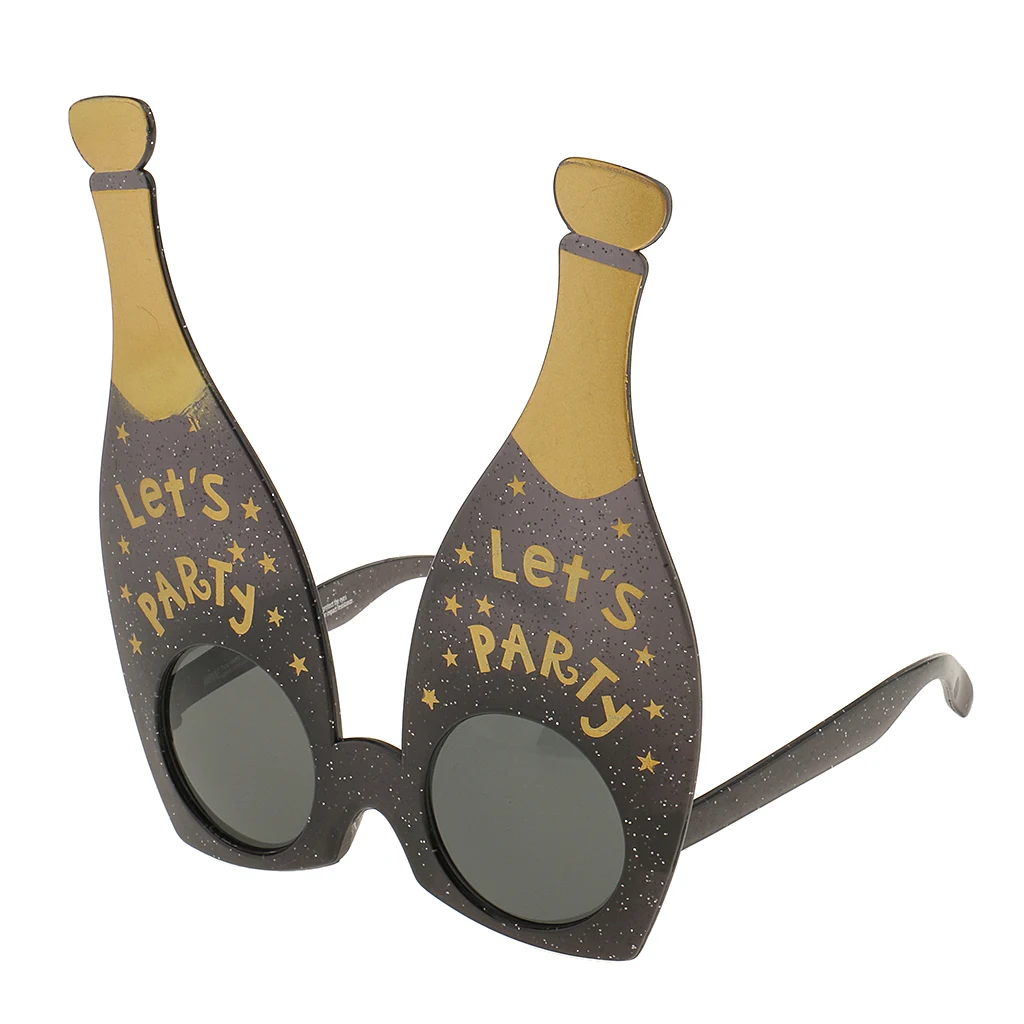 Novelty Hawaiian Luau Party Lets Party Beer Bottle Eyeglasses Glasses Hen Stag Party Costume