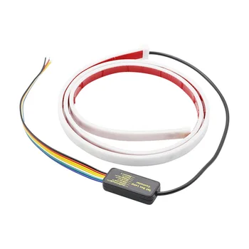

RGB LED Car Trunk Strip Light 120cm Multi Mode Dynamic Streamer Additional Stop Brake Light Turn Signal Lamp 12V Universal