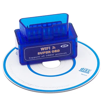 

Super Mini Elm327 Wifi Car Detector Diagnostic Equipment Support Dual System 25K80 Core(Blue)