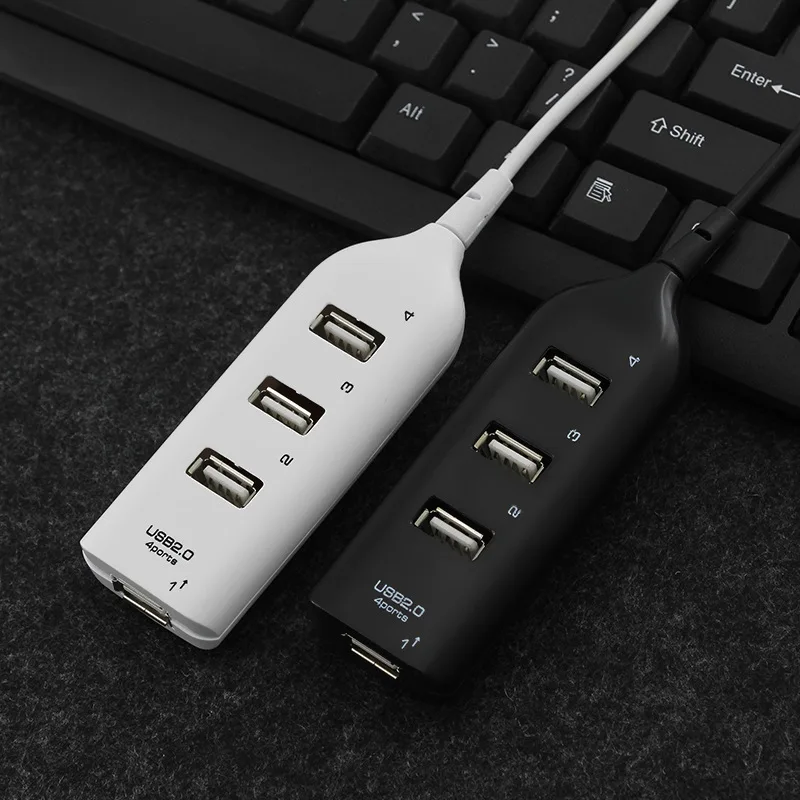 

High Speed 4 Port Usb Hub 2.0 Multi Splitter Expansion Desktop Pc Laptop Adapter
