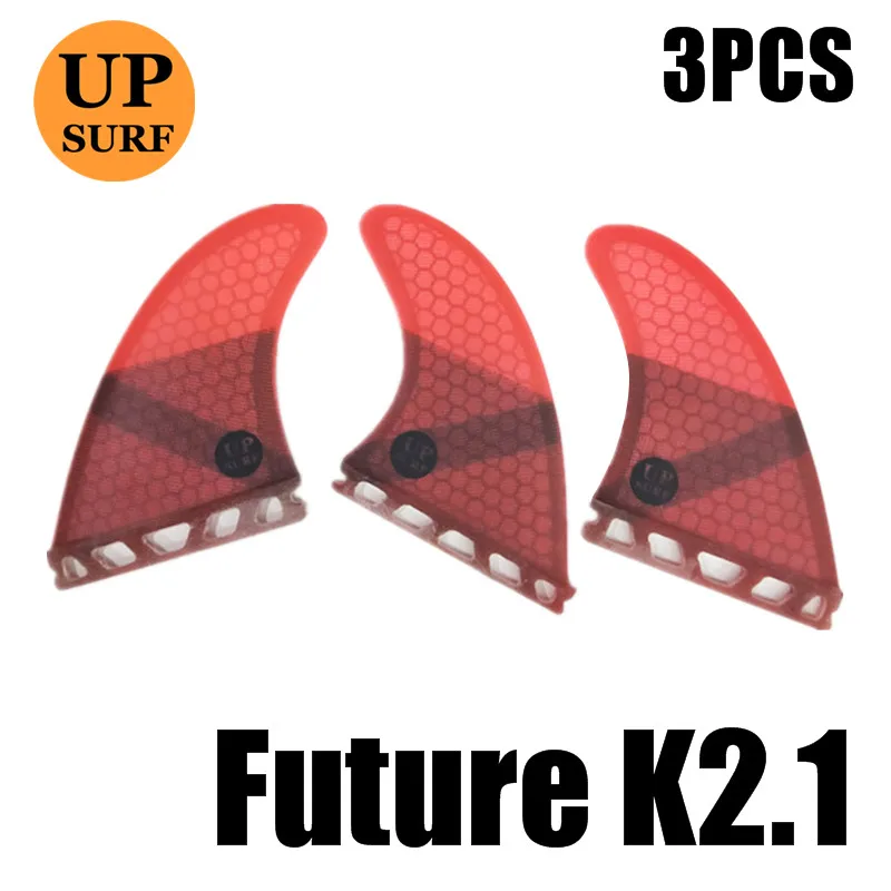 UPSURF Tavola da Surf FCS Pinne Lana di Vetro Carbonio+Favo Thruster G5 Set Pinne da Tavola da Surf