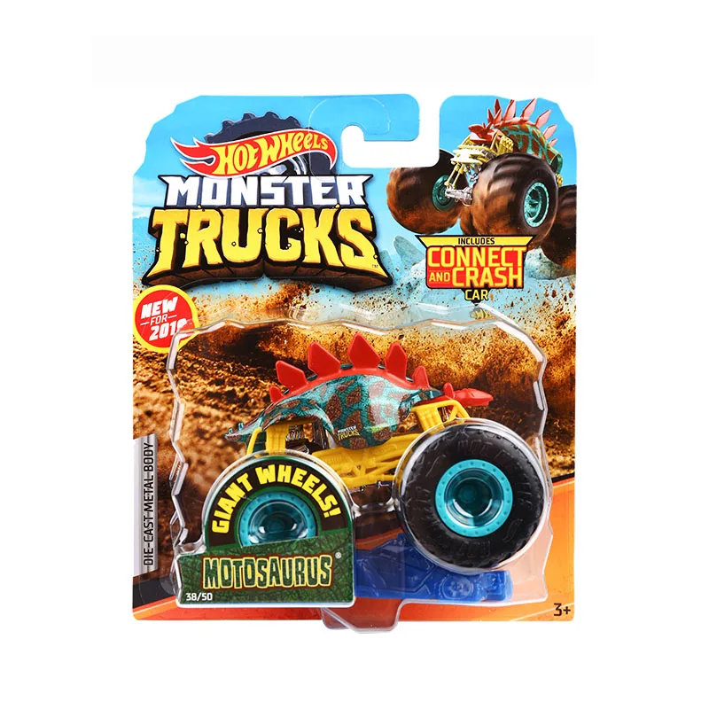 Hot Wheels Металлический Игрушечный Автомобиль Monster Trucks ассортимент для больших шин автомобилей Разрушитель FYJ44 Hotwheels Lover коллекция для мальчиков - Цвет: MOTOSAURUS-36