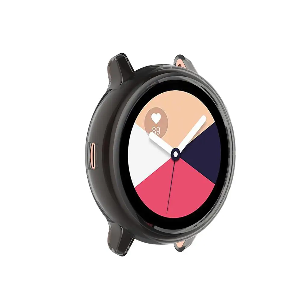 Чехол для Galaxy watch active 2, 40 мм, active 2, 44 мм, защитный чехол для экрана, силиконовый, ультратонкий, не покрывающий весь экран, бампер, аксессуары