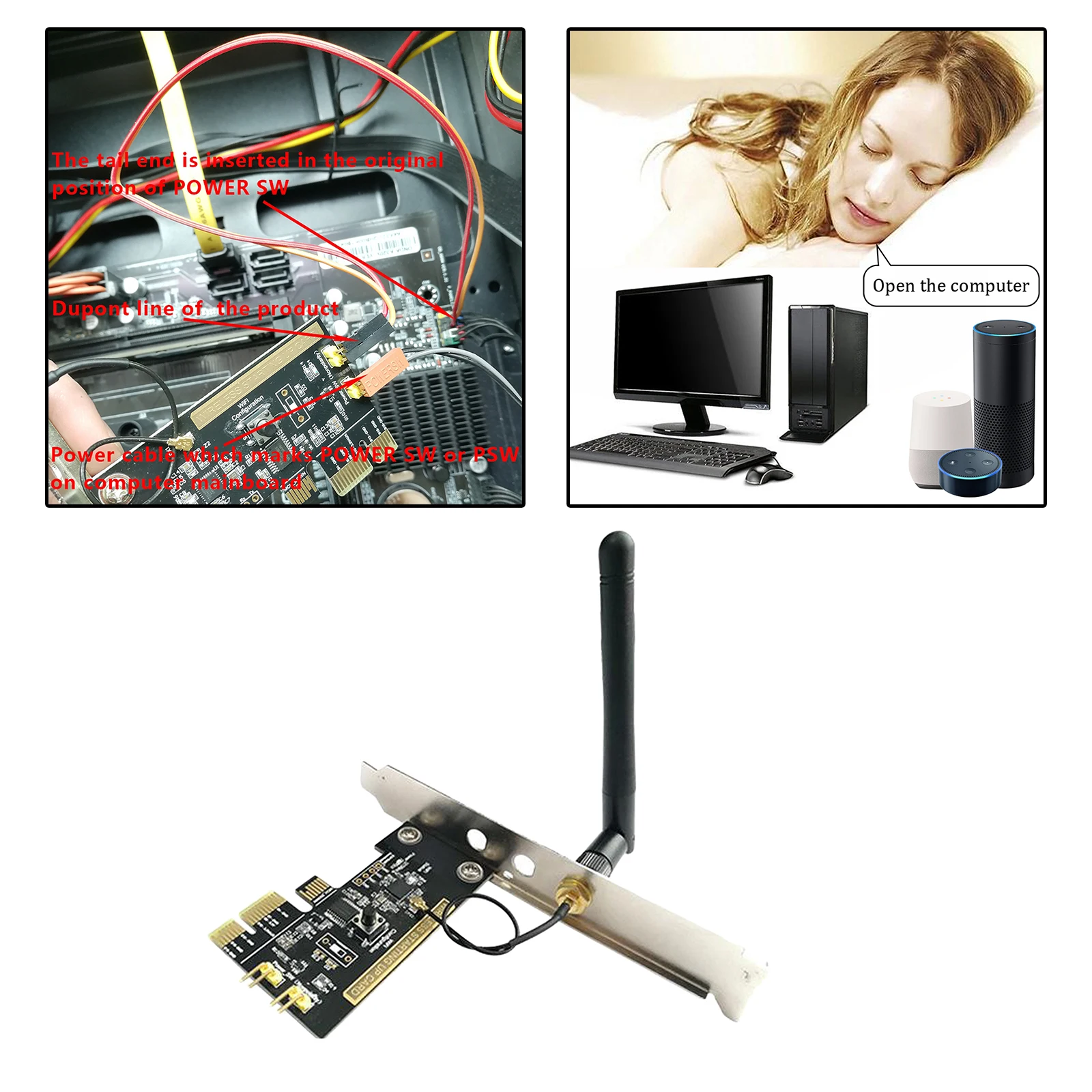 Mini PCI-e компьютерная карта дистанционного управления загрузкой EWeLink Desktop Smart |