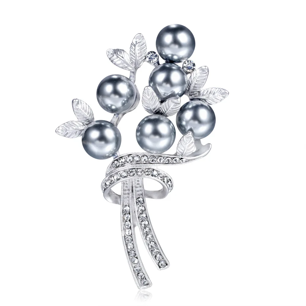 

Hot Selling South Korea Clothes Accessories Versatile Matte Gold Pearl Brooch Corsage Collar Single-Breasted Collar Pin WOMEN'S