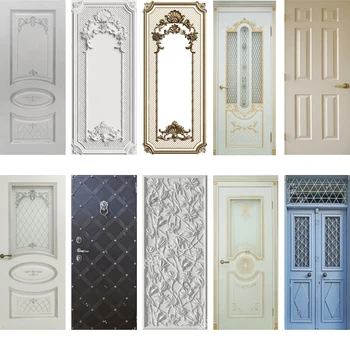 

3D Door Sticker Door Wrap Wall Sticker Mural Wallpaper Poster Self Adhesive PVC Removable Waterproof Door Decal Home Decor