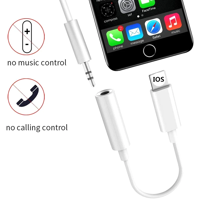3,5 мм разъем аудио кабель адаптер для iPhone X XS Max 8 7 Plus наушники Aux сплиттер для наушников 12 IOS Syetem конвертер аксессуары