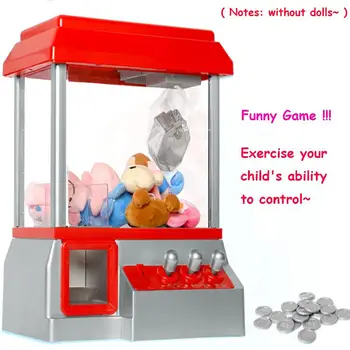 

Kids Claw Machine Music Candy Grabber Coin Operated Game Doll Mini Arcade Machine Vending Without Toys Gift For Children