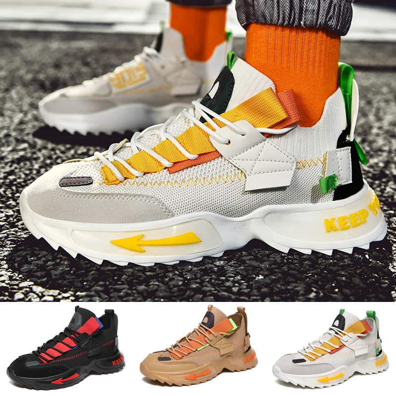 

Fashion Outdoor Men Jogging Sports Shoes High-quality Lace-up Athietic Breathable Running Sneakers GYM Sport ShoesMale