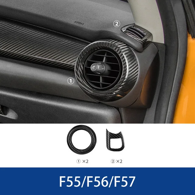 Защитная крышка из углеродного волокна для MINI Cooper F54 F55 F56 F57 F60 автомобильные аксессуары интерьерный декоративный автомобильный стикер автоклеи - Название цвета: carbon fiber-12 13