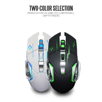 

2.4GHz USB Wireless Rechargeable Mechanical Gaming Mouse Silent Optical Mouse K1AB