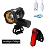 Zoomable T6 LED Bicycle Light Bike Front Lamp Torch Headlight with USB Rechargeable Built-in Battery ► Photo 2/6