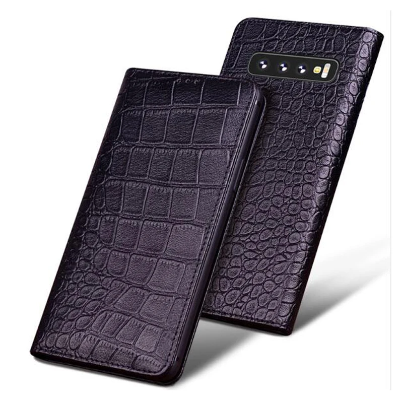 

Genuine leather phone case For samsung galaxy S9 S10 Plus S10E Flip all-inclusive anti-fall business Cowhide Leather Case