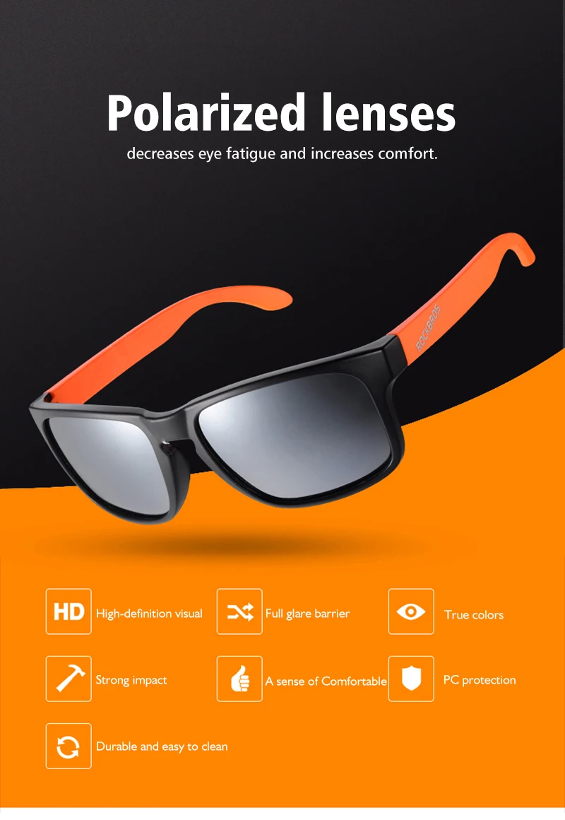 ROCKBROS поляризационные велосипедные очки MTB велосипедные защитные очки Gafas Ciclismo уличные велосипедные спортивные солнцезащитные очки велосипедные очки