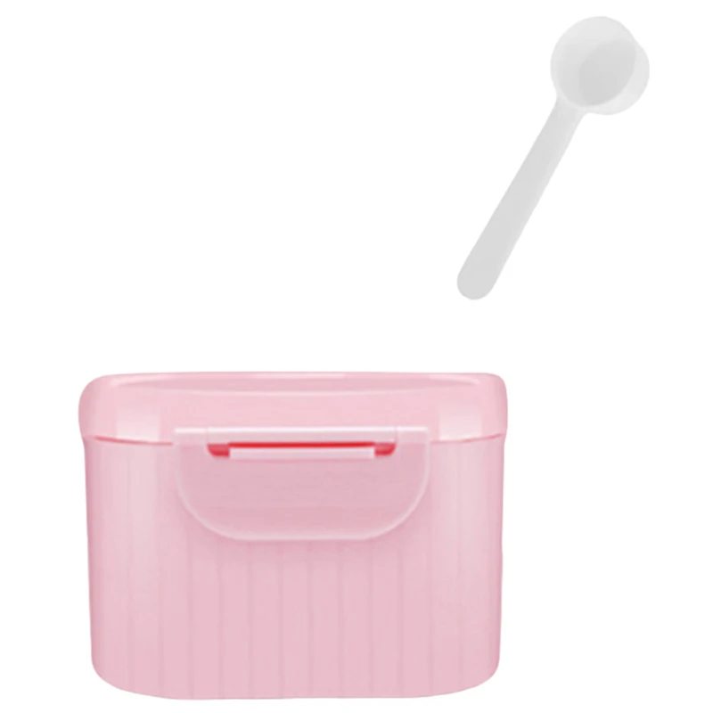 Детская коробка для хранения сухого молока, портативный контейнер для хранения сухого молока, контейнер для пищевых продуктов, пластиковый однослойный контейнер для младенцев - Цвет: Pink -S