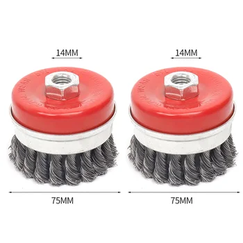 

Carbon steel Wire Wheel Brush Workshop Power Tools 4-1/2" angle grinders