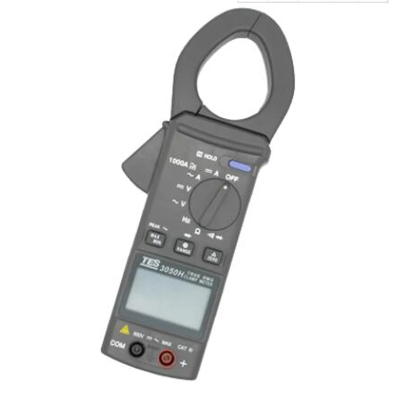 TES-3050H Digital DC / AC Clamp Meter 3-3/4 LCD with bar-graph 1000A