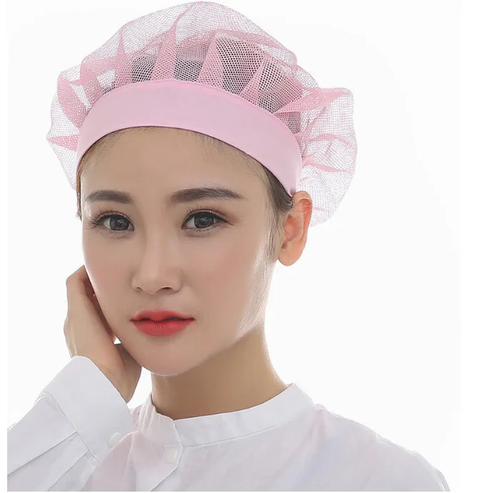 

Food Factory Mesh Cap Dustproof Work Hat Breathable Net Cap Hygiene Cap Chef Cap Adjustable MEN'S AND WOMEN'S Handbags Cap