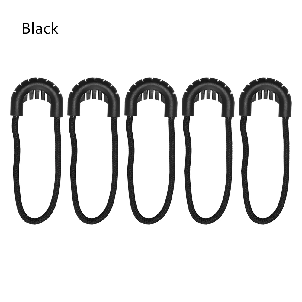 Style 3 - black 10 шт. аксессуары для сумок, Съемник на молнии, подходит для веревочной бирки, фиксатор на молнии, сменный зажим, сломанная Пряжка, дорожная сумка, чемодан, палатка - Цвет: Style 3 - black